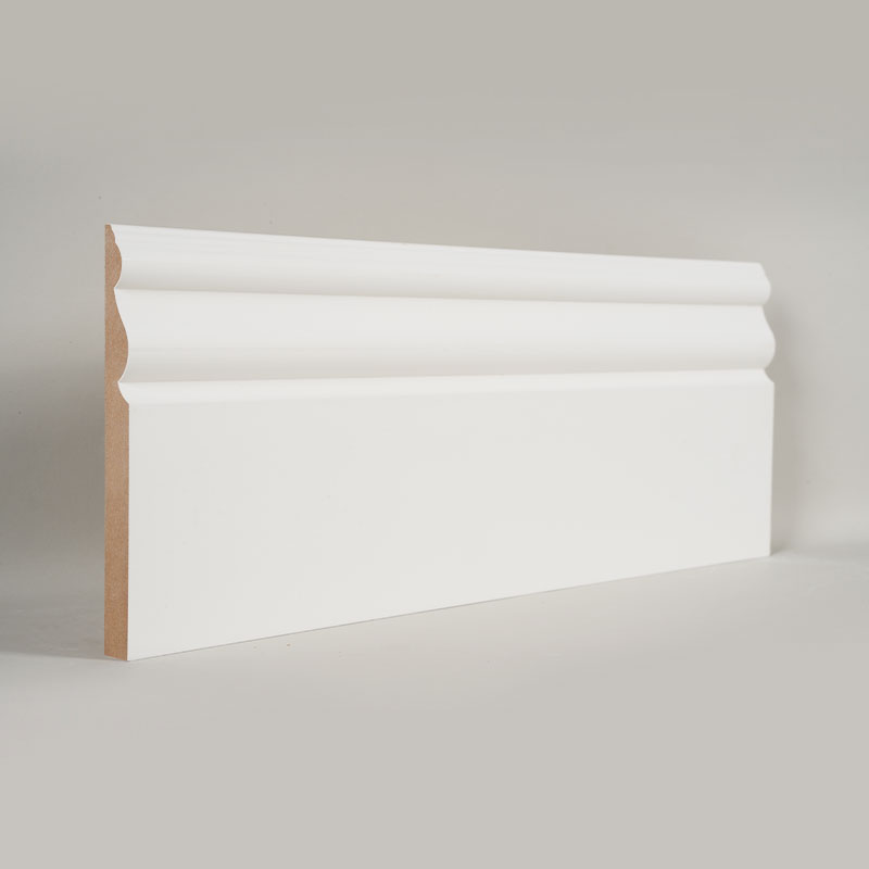 MDF 스커트 보드(필러 프라이머 & 펄 화이트)3/5' x 6'