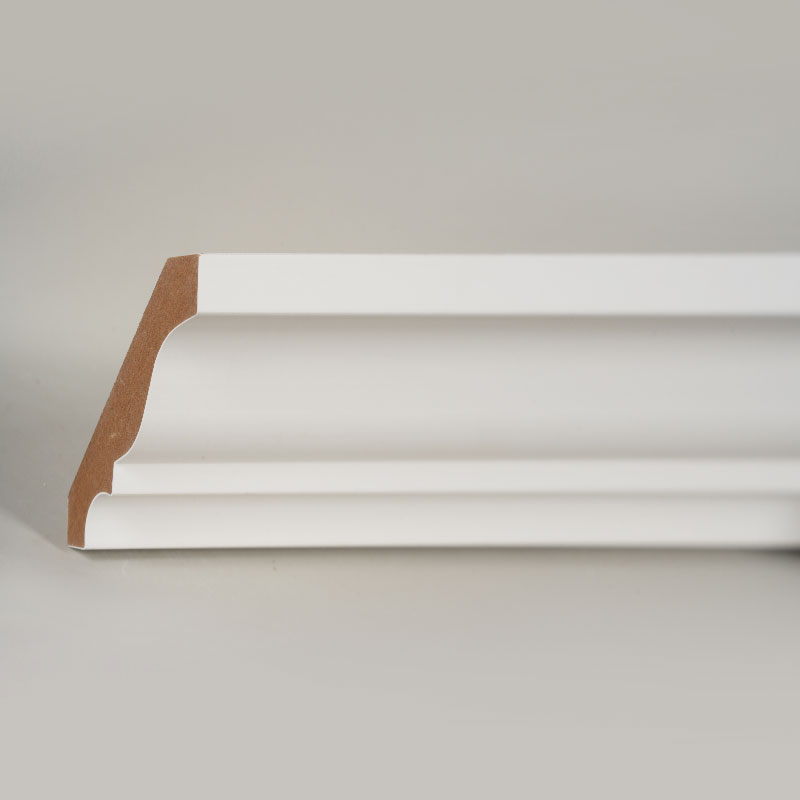 MDF 크라운 몰딩(필러 프라이머 & 펄 화이트) 3/5' x 3 1/4'