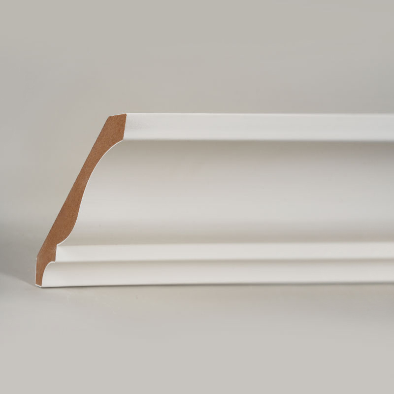 MDF 크라운 몰딩(필러 프라이머 & 펄 화이트) 3/5' x 4 1/4'