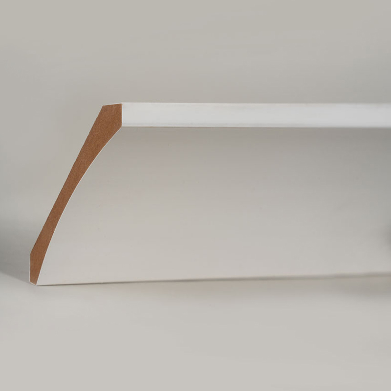 MDF 크라운 몰딩(필러 프라이머 & 펄 화이트) 3/5' x 4 1/4'