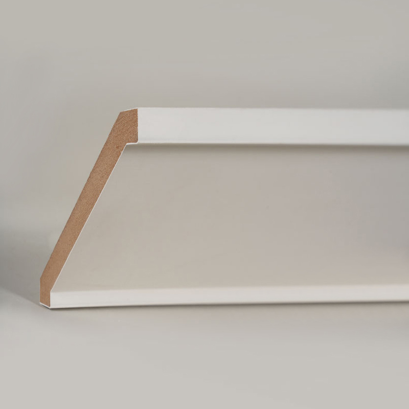 MDF 크라운 몰딩(필러 프라이머 & 펄 화이트) 3/5' x 4 1/4'