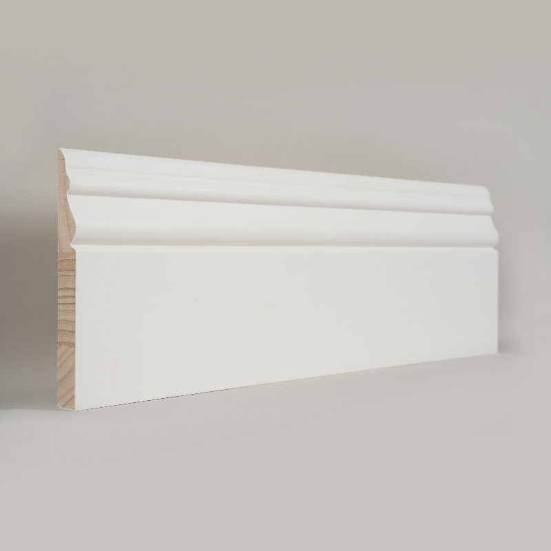 소나무 스커트 보드(필러 프라이머 & 펄 화이트) 3/5' x 5'