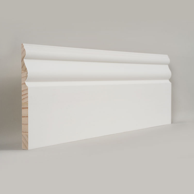 소나무 스커트 보드(필러 프라이머 & 펄 화이트) 3/5' x 6'