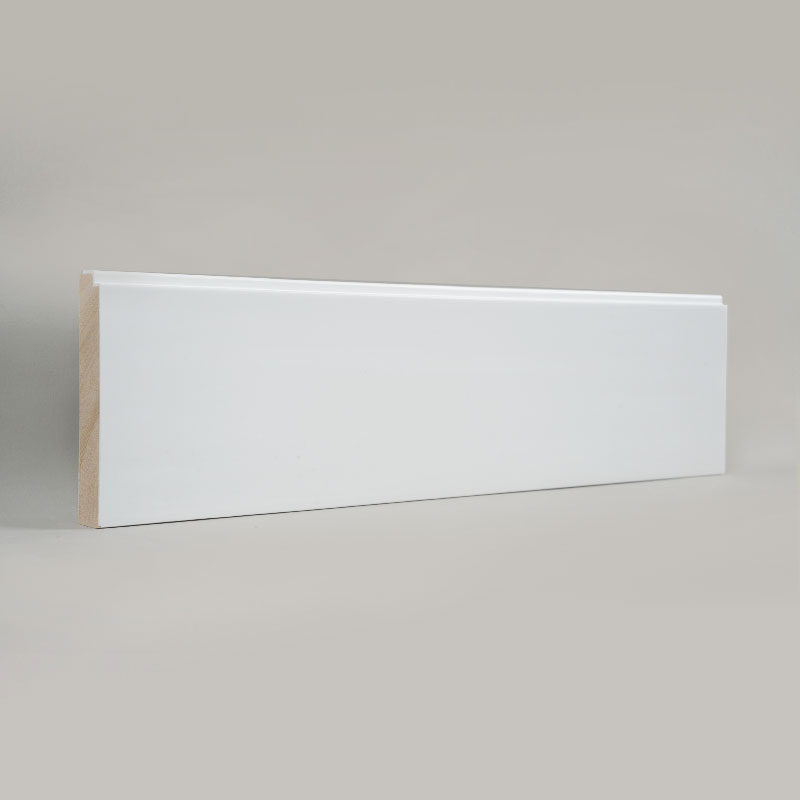소나무 스커트 보드(필러 프라이머 처리 및 도장) - 흰색 3/5' x 3 15/16'-A1