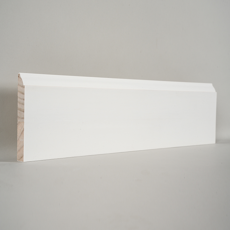 소나무 스커트 보드(필러 프라이머 & 펄 화이트) 3/5' x 4 1/4'