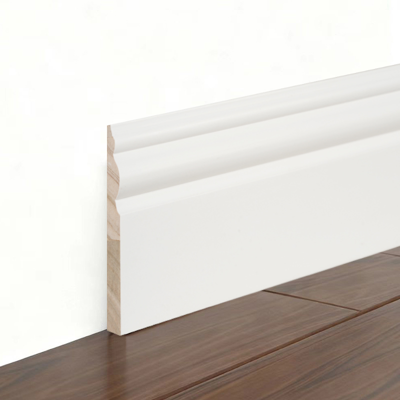 소나무 스커트 보드(필러 프라이머 & 펄 화이트) 3/5' x 6'
