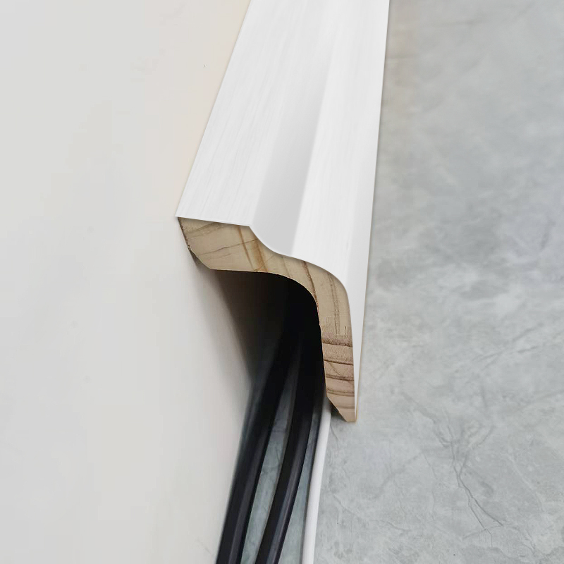 소나무 스커트 보드(필러 프라이머 + 페인트) - 흰색 1 1/2'x2 1/6'
